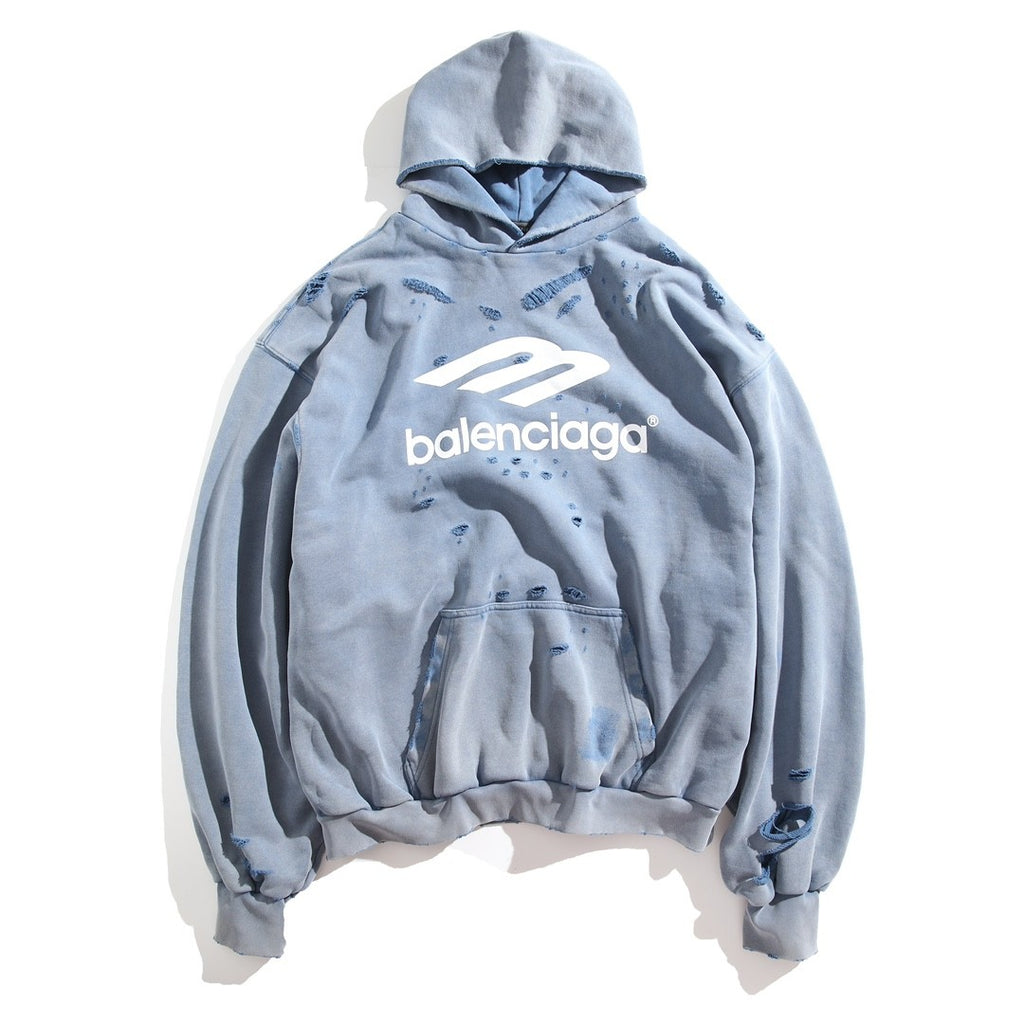 Balenciaga Men's And Women's Spring/Fall Fashion Casual Solid Color Letter Print Hooded Zipper and Hooded Pullover Long Sleeve Sweatshirt Jacket #78935
