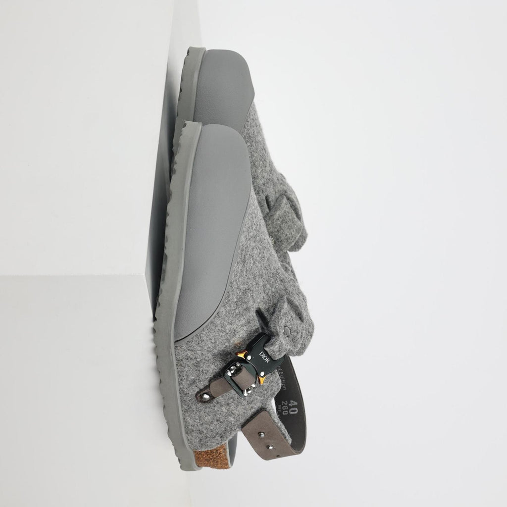 Dior X Birkenstock Tokio Men's And Women's Solid Color Wool Fiber Upper Suede Birkenstock Sandals Shoes #77458