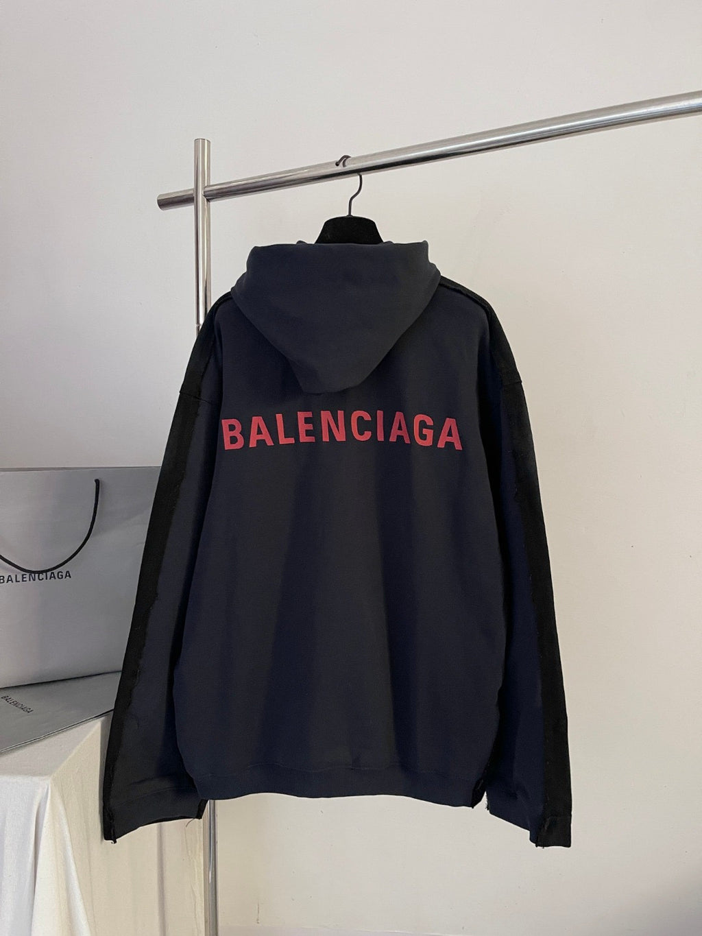 Balenciaga Men Hybrid Hooded Jacket #335498