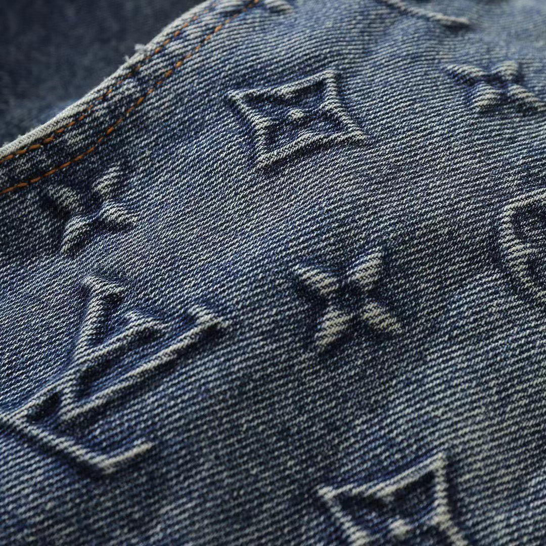 Louis Vuitton Workwear Denim Jacket Carpenter Pants Spring Autumn Long Sleeved Coat And Set #96337
