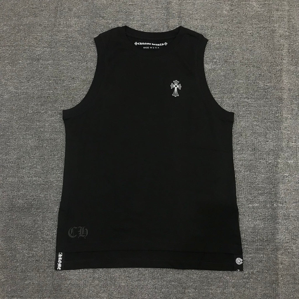 Chrome Hearts Men's Summer Logo Letter Print Round Neck Pullover Sleeveless Tank Top Vest #72262