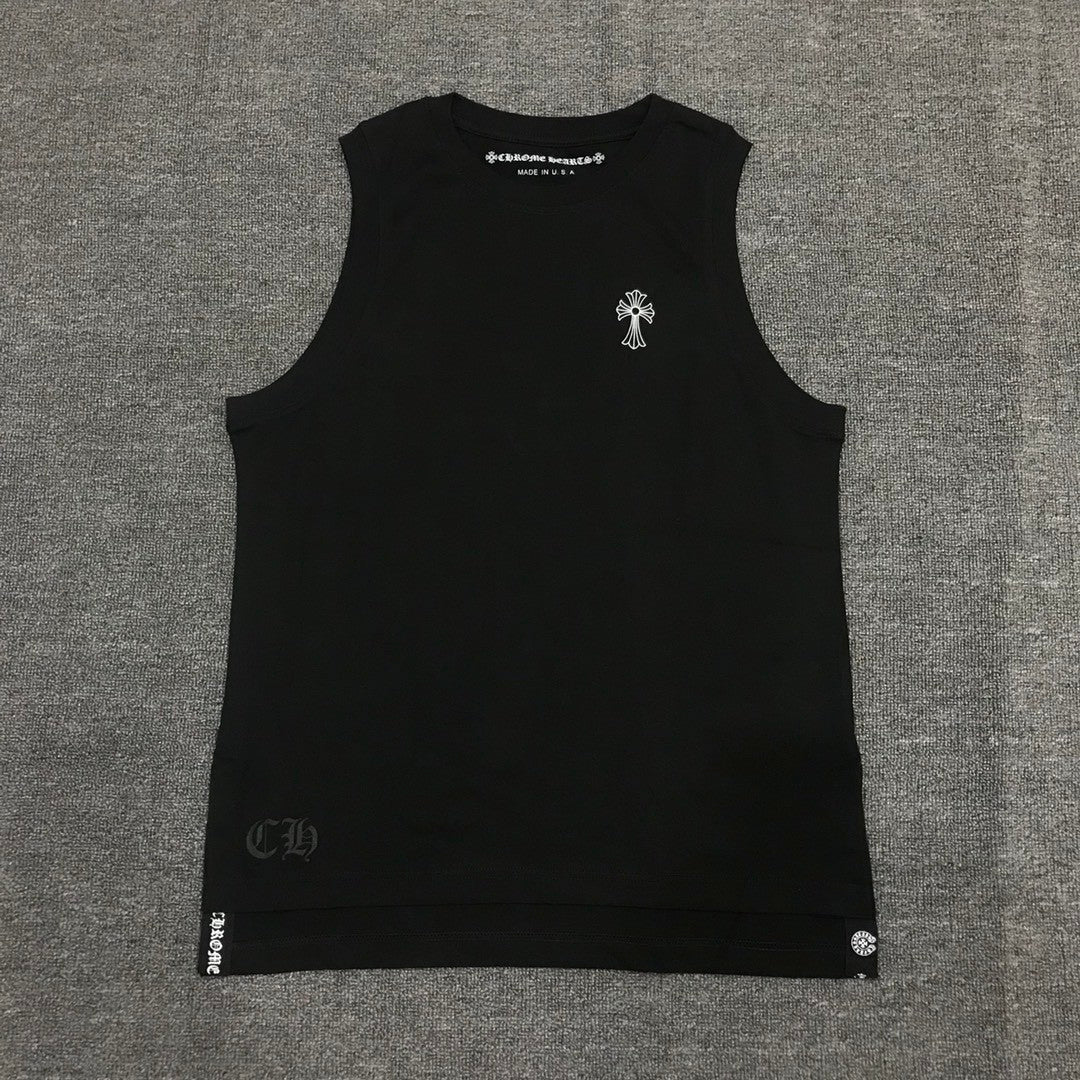 Chrome Hearts Men's Summer Logo Letter Print Round Neck Pullover Sleeveless Tank Top Vest #72262