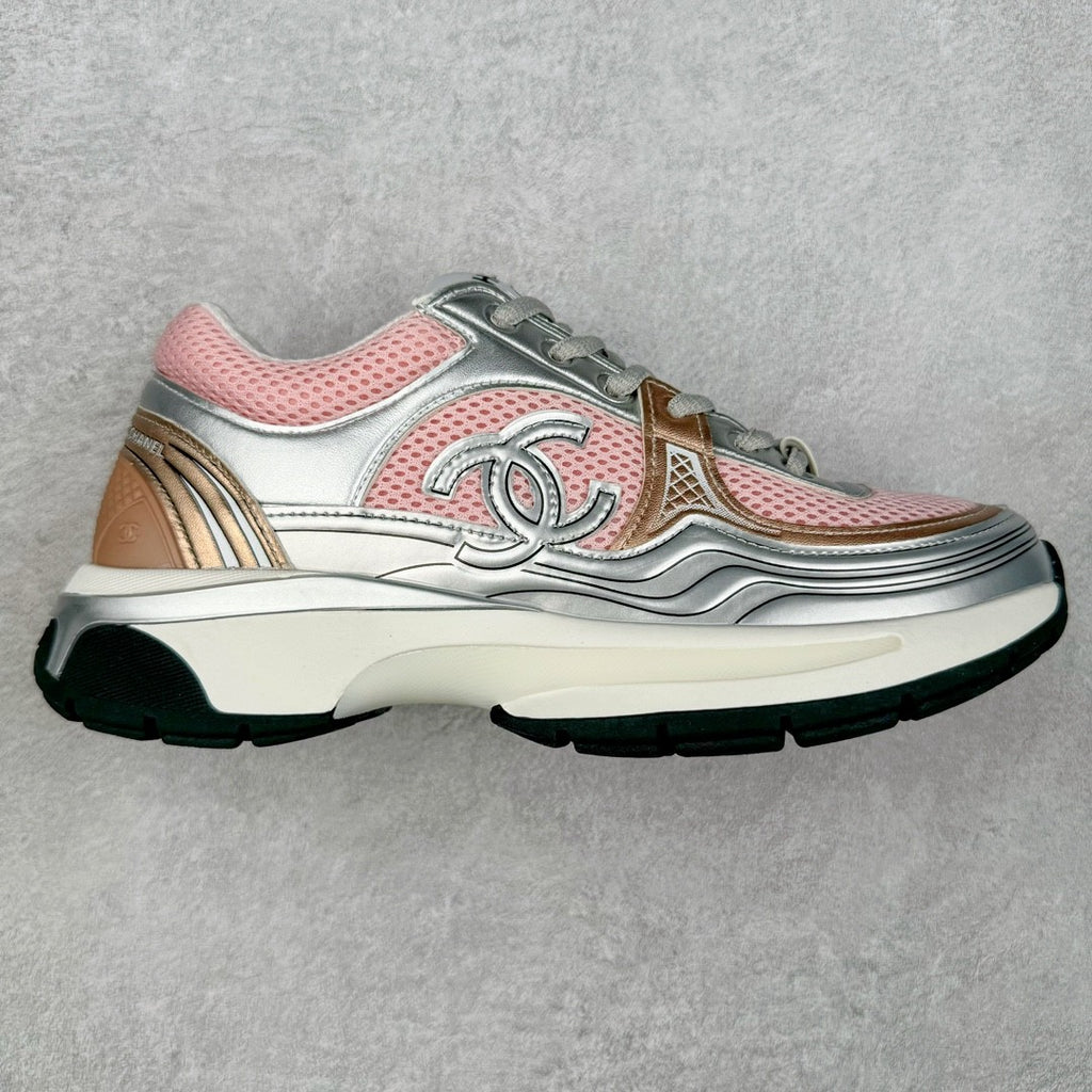 Chanel Women's Early Spring Vacation Clash Breathable Mesh Fashion Sneakers Trendy Logo Strappy Casual Shoes Sole Thickness:3.5cm #81435