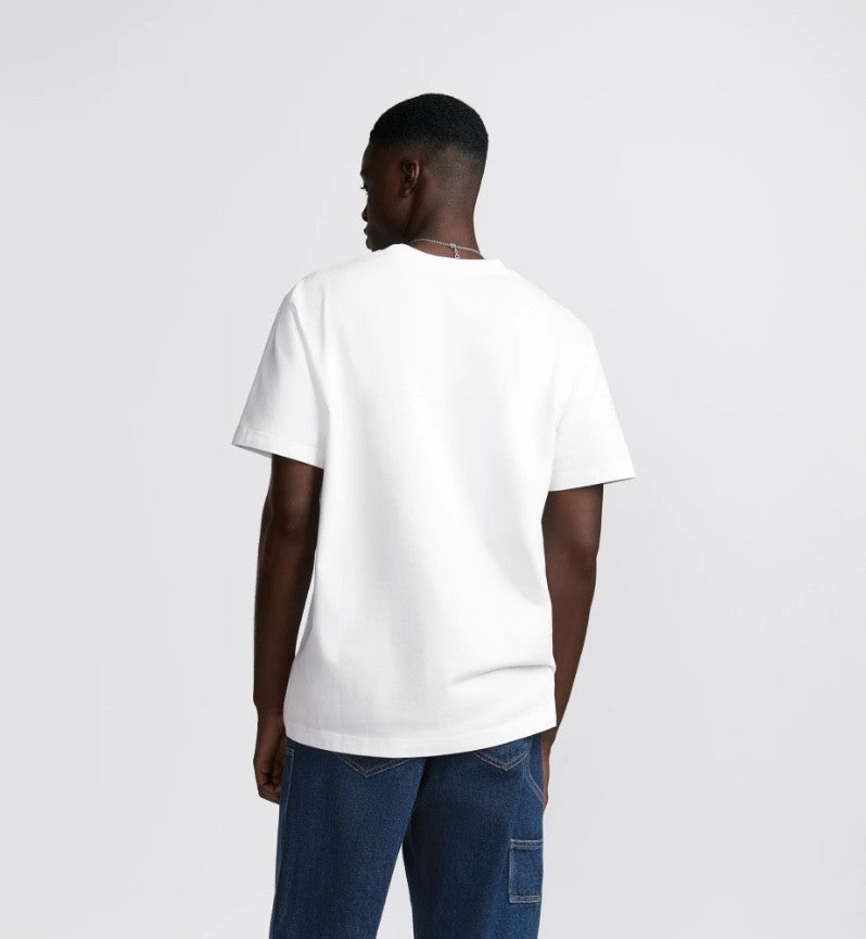 Dior Men's Summer Solid Color Embroidered Letter Logo Round Neck Cotton Short Sleeve T-Shirt #72899