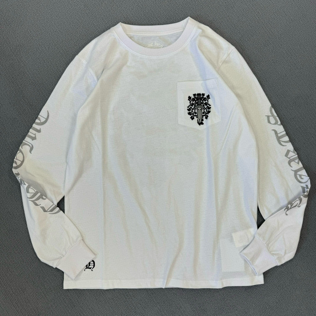 Chrome Hearts Men's Women's Summer Chao Printed Embroidered Letters Long-Sleeved T-Shirt Men And Women Loose Cotton Bottoming Shirt Tops #76433