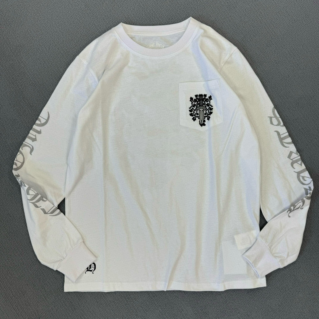 Chrome Hearts Men's Women's Summer Chao Printed Embroidered Letters Long-Sleeved T-Shirt Men And Women Loose Cotton Bottoming Shirt Tops #76433