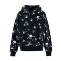 Saint Michael Men's Spring And Autumn Skull Print Long Sleeve Black Cotton Hooded Sweatshirt Ngvp #7944