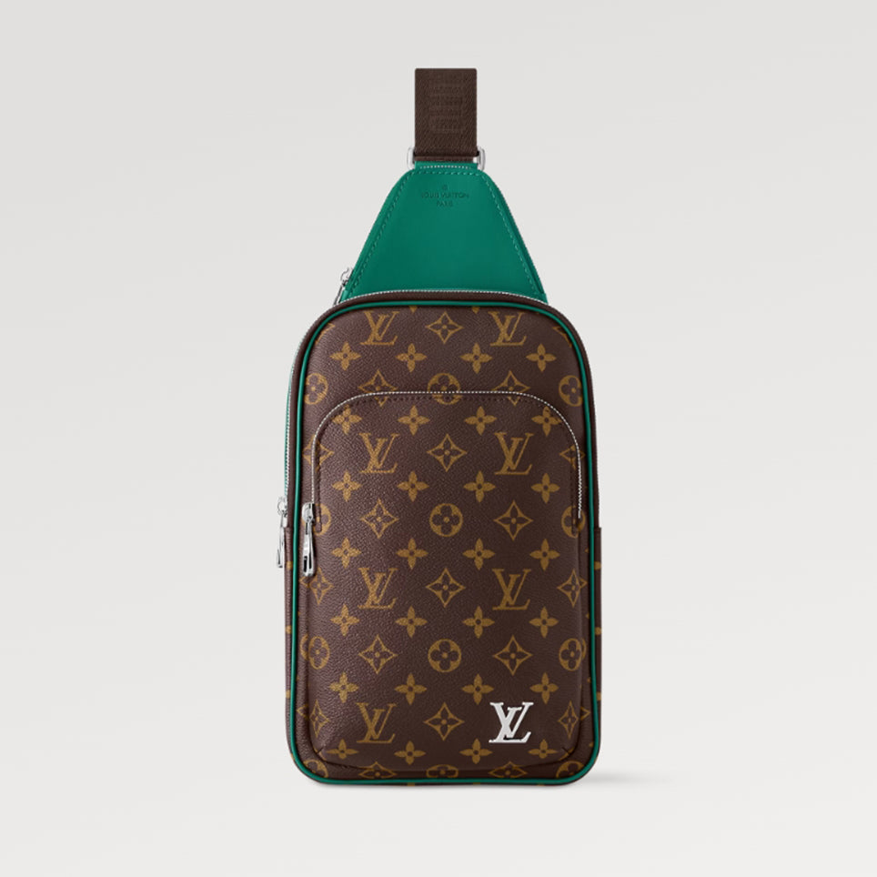 Louis Vuitton Men's AVENUE Shoulder Bag Letter Logo Zipper Closure Colorblocked Leather Casual Crossbody Bag Bags M12734 #81193