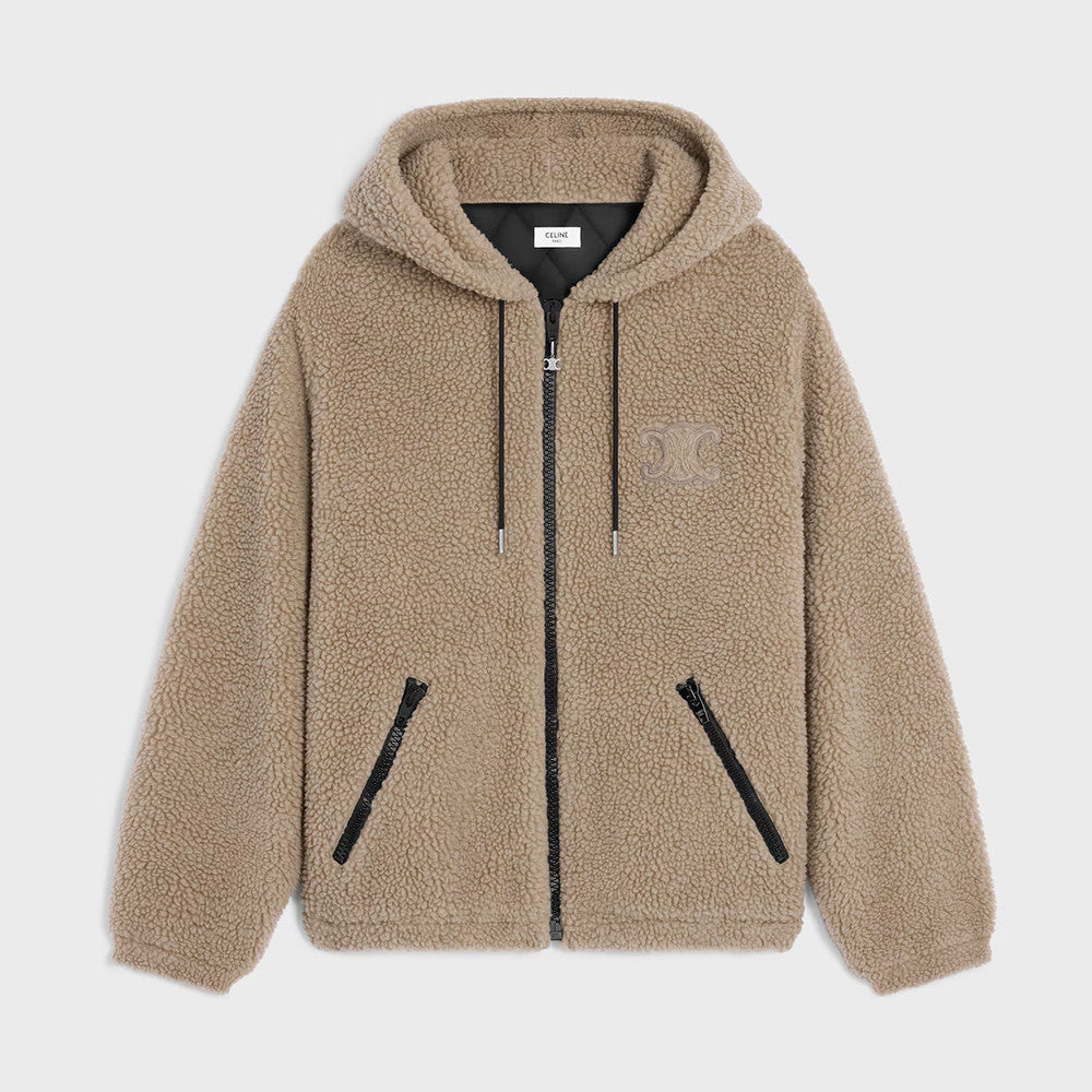Celine Women's and Men's Embroidered Suede Padded Jacket stylish And Simple Wool And Cotton Jacket #332441