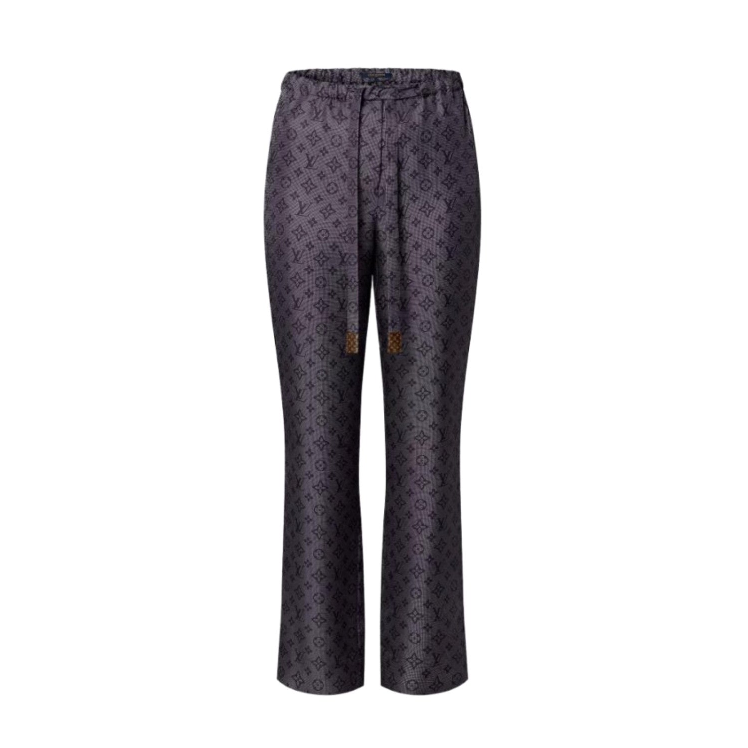 Louis Vuitton Women's Summer Letter Printed Single Breasted Long Sleeve Shirt Lace Up Casual Pants Set Suit #75558
