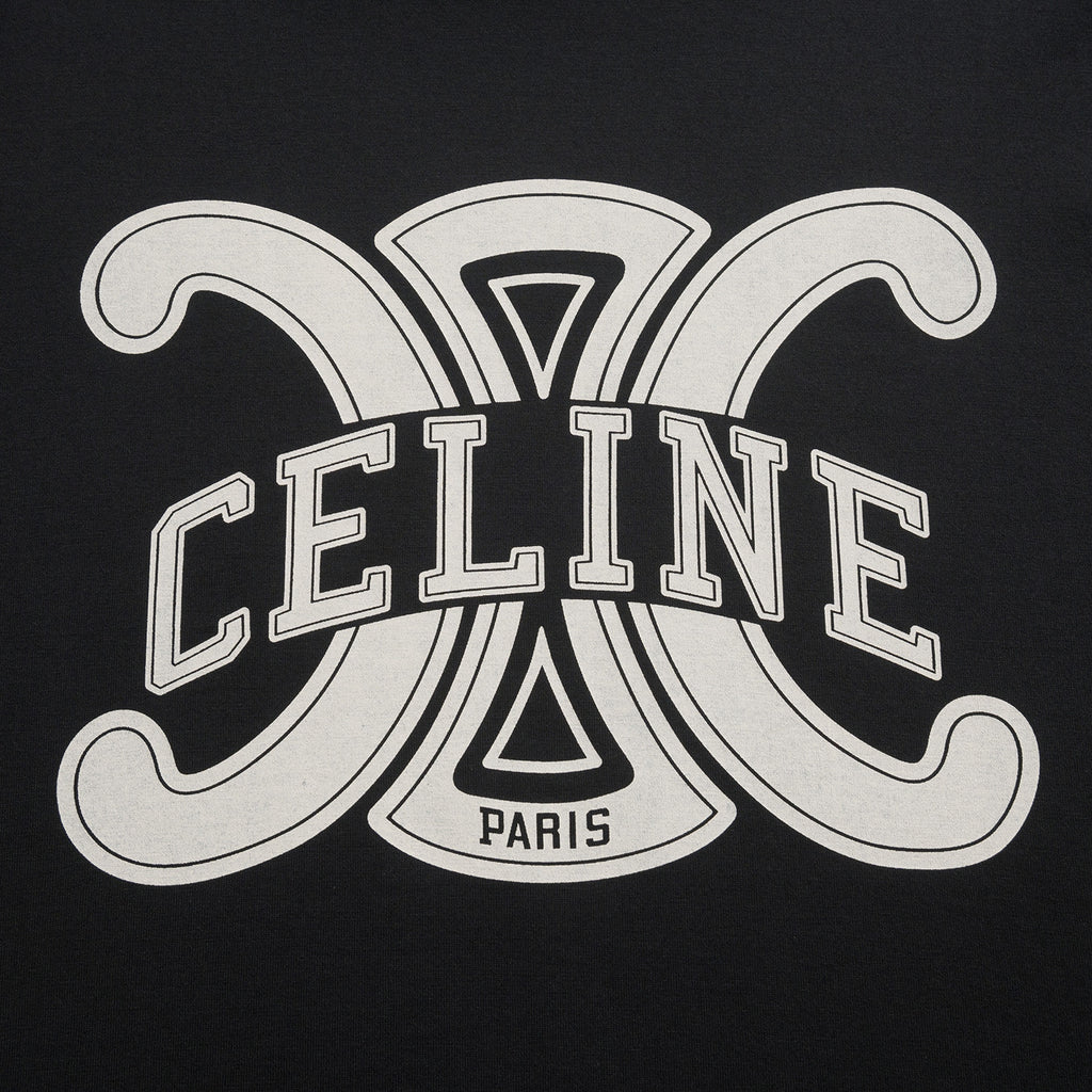 Celine Men's Logo Printed Summer Cotton Jersey Solid Color Round Neck Short Sleeve T-Shirt #77248
