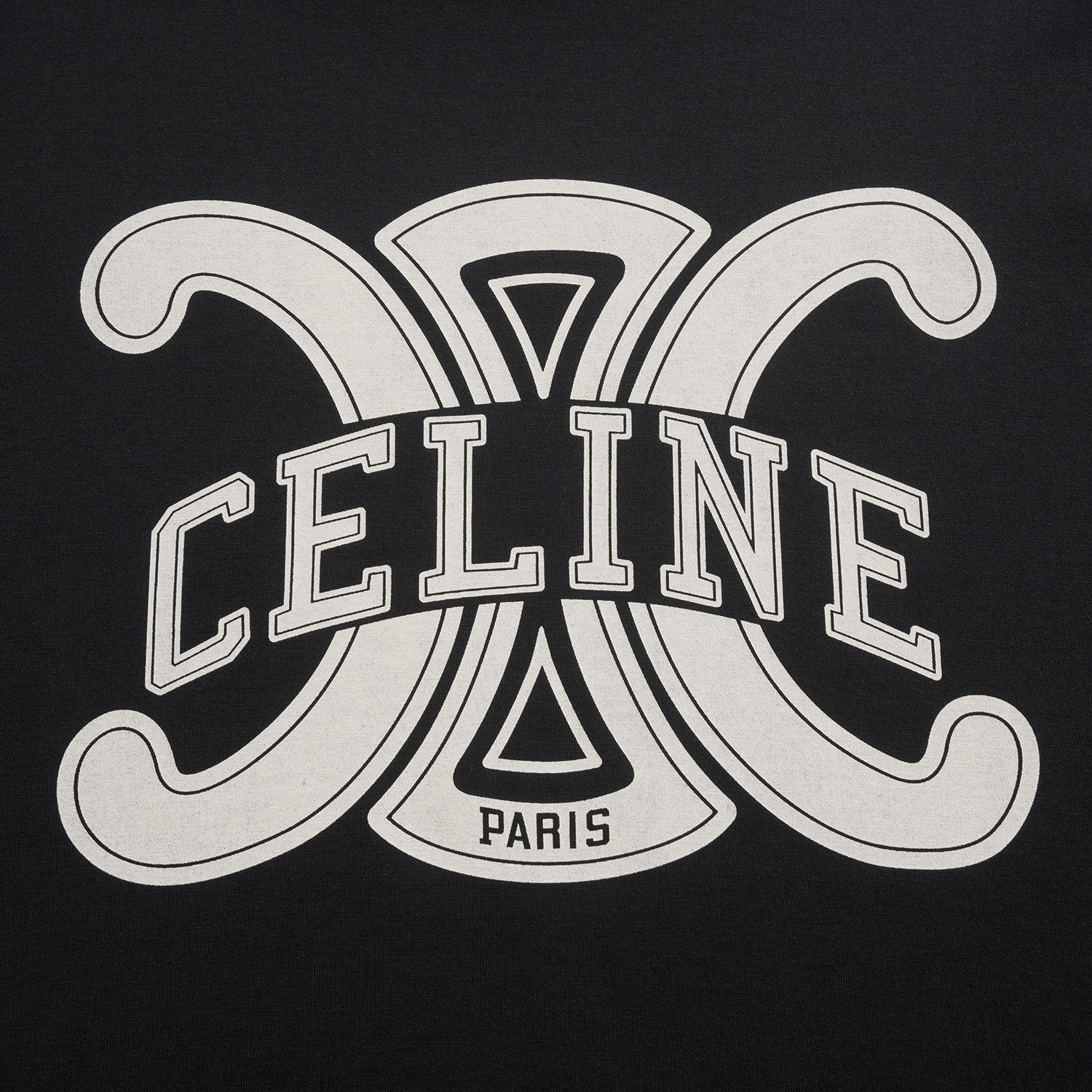 Celine Men's Logo Printed Summer Cotton Jersey Solid Color Round Neck Short Sleeve T-Shirt #77248