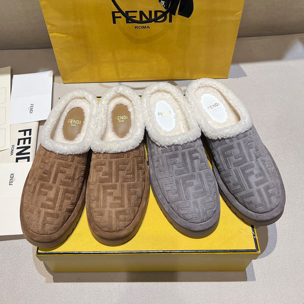 Fendi Sabot Leather Brown #335705