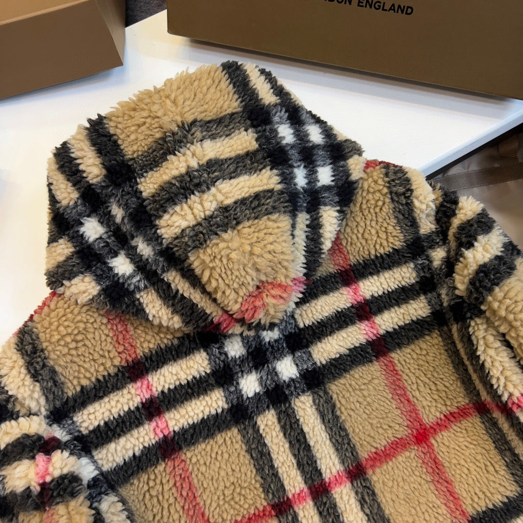 Burberry Check Fleece Hooded Jacket #96751