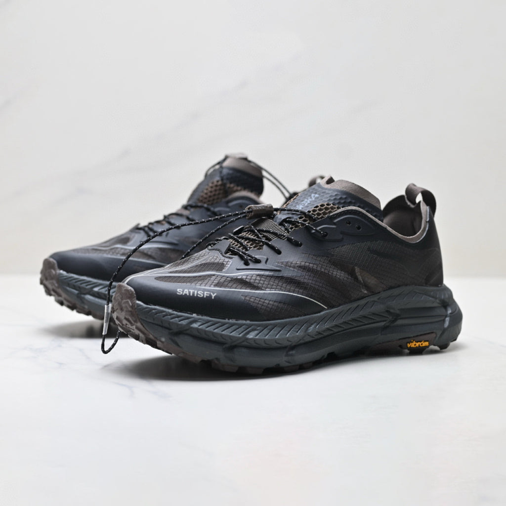 Satisfy x HOKA RUNNING MAFATE TRAIL Men's And Women's Spring/Fall Fashion Casual Round Toe Lace Up Solid Color Mesh Breathable Sneakers Casual Shoes #78916