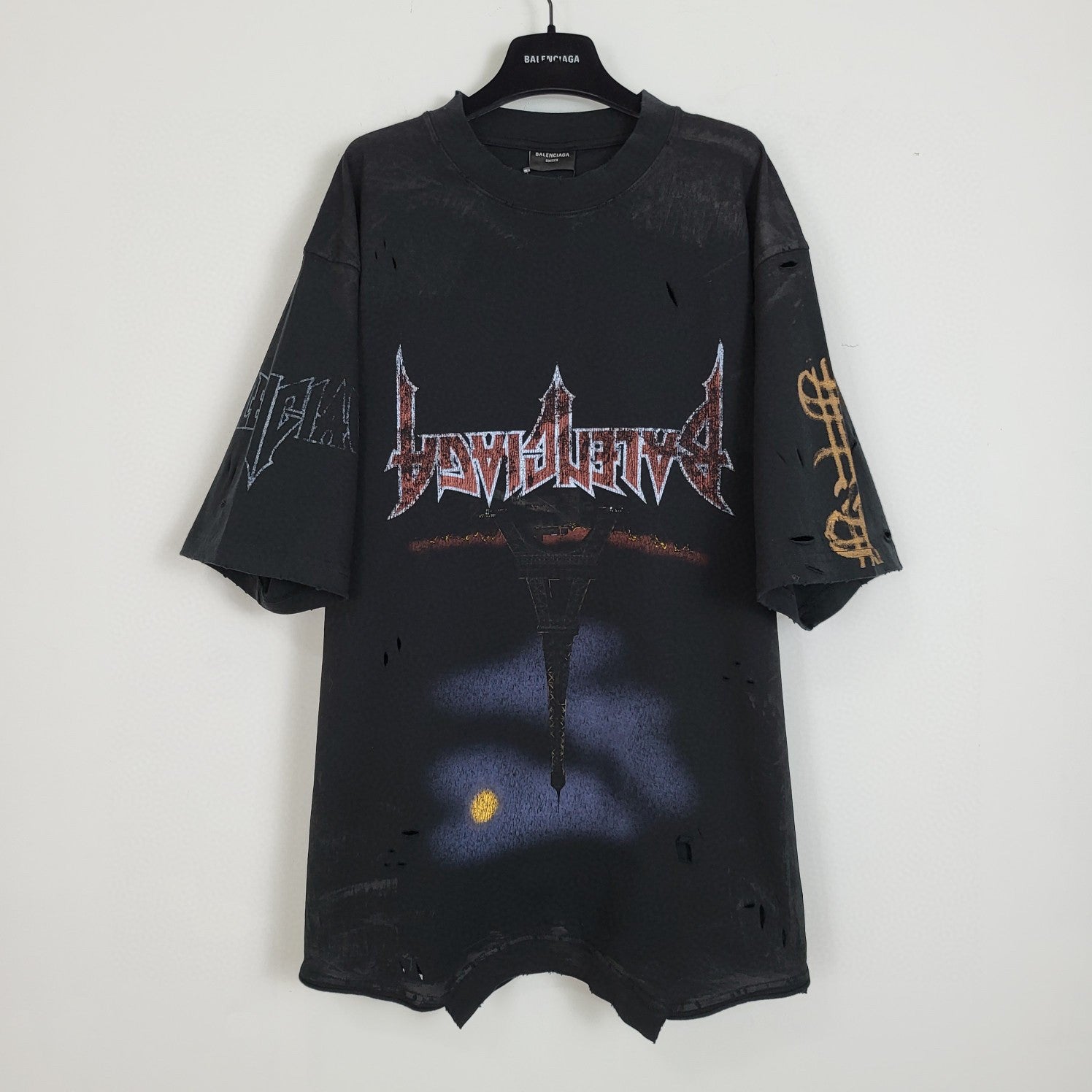 Balenciaga Graffiti Raglan Short Sleeve T-Shirt #94883