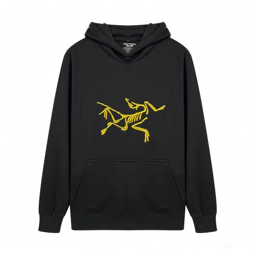 Arcteryx Men's and Women's Autumn Clashing Logo Printed Solid Color Loose Hooded Sweatshirt Pullover #97948