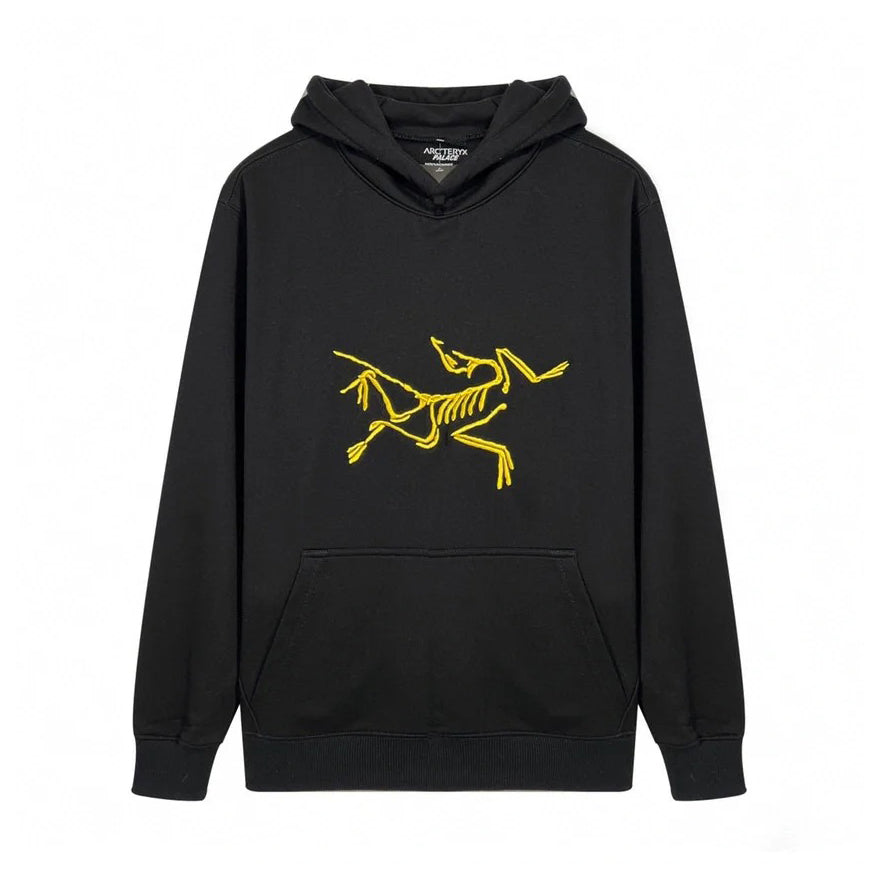 Arcteryx Men's and Women's Autumn Clashing Logo Printed Solid Color Loose Hooded Sweatshirt Pullover #97948
