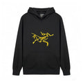 Arcteryx Men's and Women's Autumn Clashing Logo Printed Solid Color Loose Hooded Sweatshirt Pullover #97948