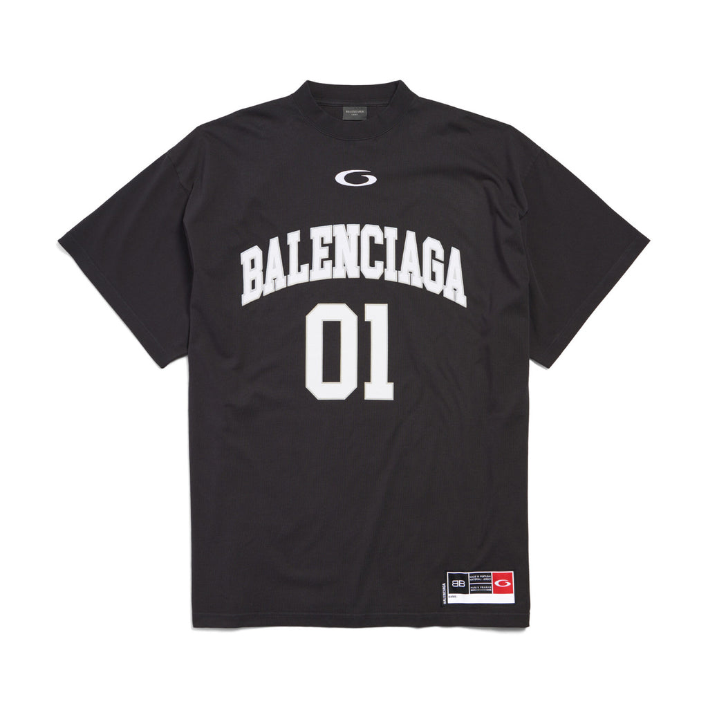 Balenciaga Men's Summer Letter Logo Print Round Neck Regular Fit Short Sleeve T-Shirt #74579