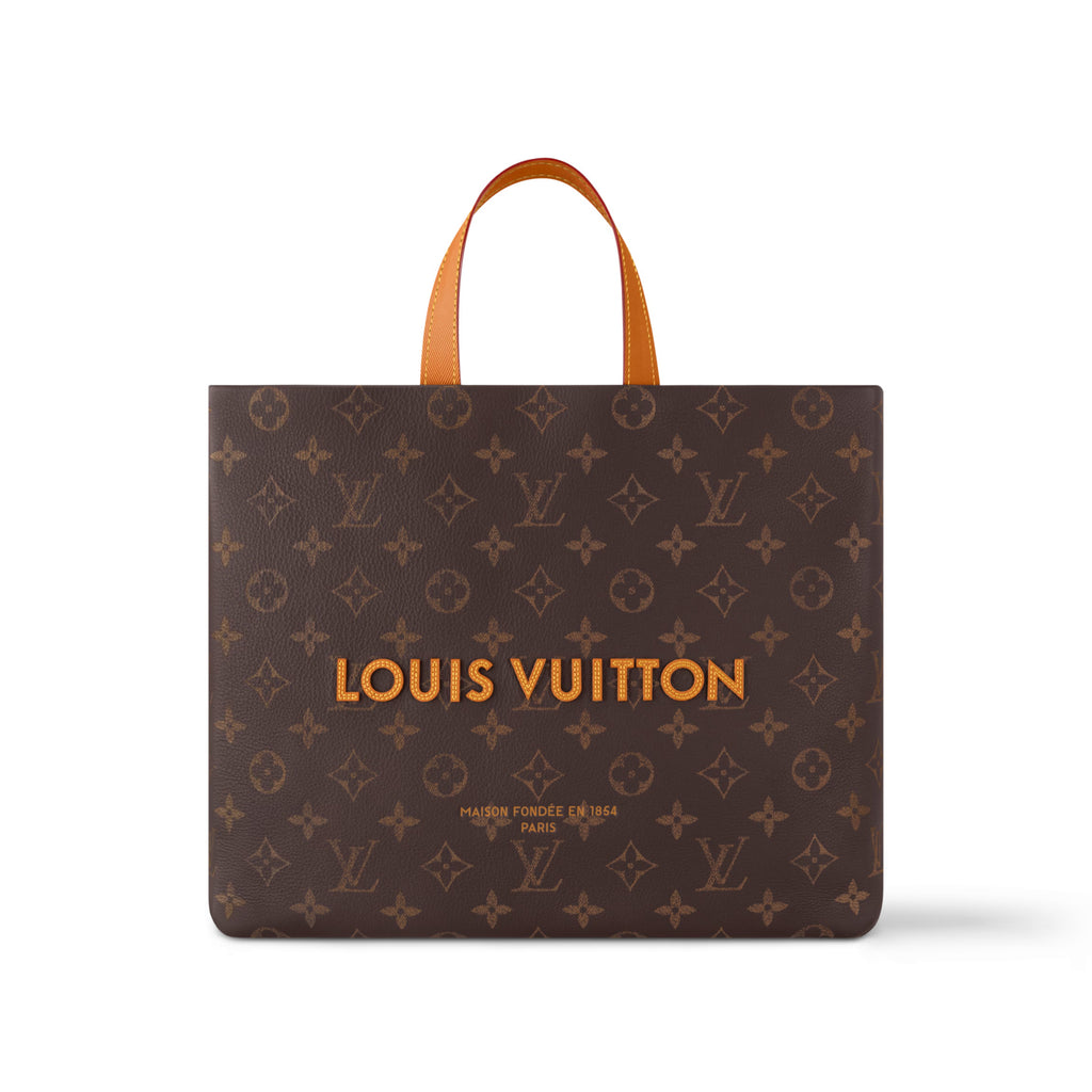 Louis Vuitton Women's Letter Logo Printed Leather Tote Bag Shopper Tote Handbags Bags #77792