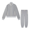 Gucci Men's Spring and Autumn Letter Printed Zipper Long Sleeve Jacket Lace-Up Knit Sweatpants Pants Set Suit #72537