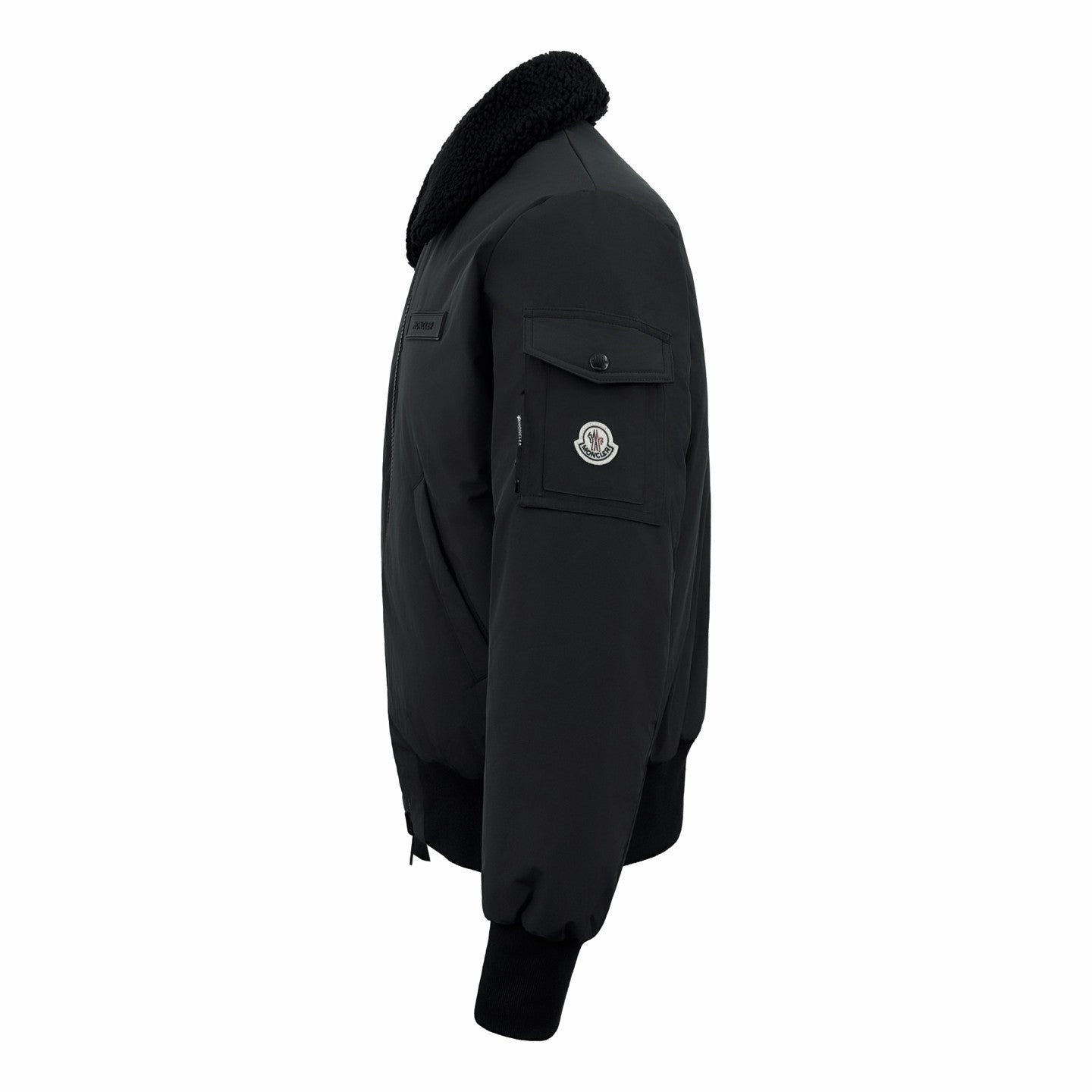 Moncler Men's Black Maulevrier Reversible Teddy Fleece Bomber Jacket #332812