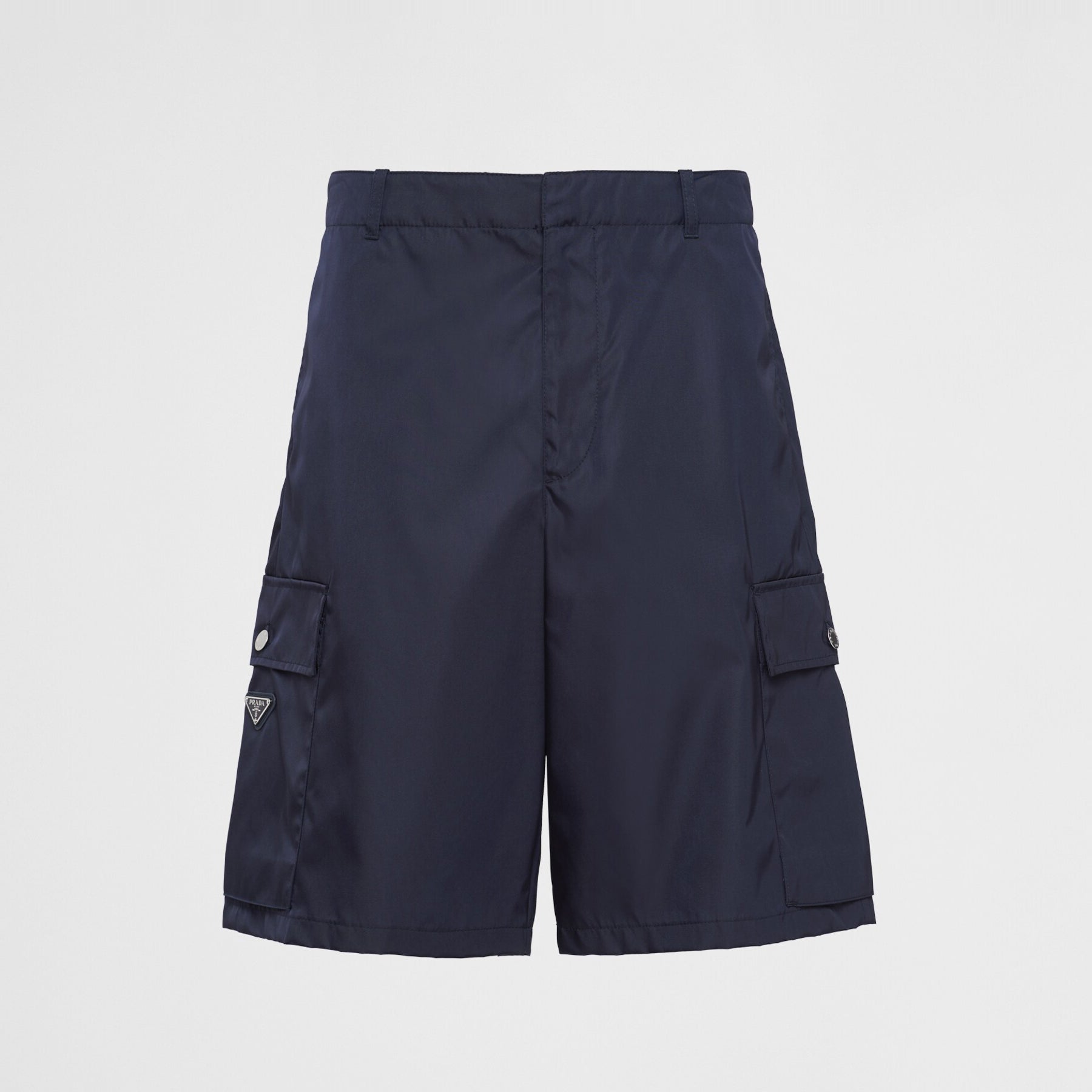 Prada Men's Summer Solid Colour Triangle Logo Nylon Casual Zip Up Shorts Pants #99229