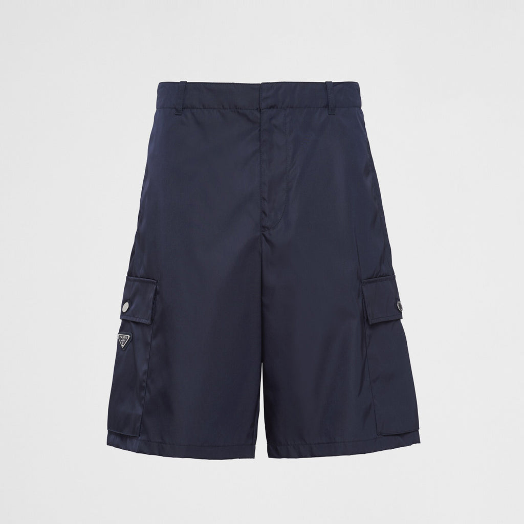 Prada Men's Summer Solid Colour Triangle Logo Nylon Casual Zip Up Shorts Pants #99229