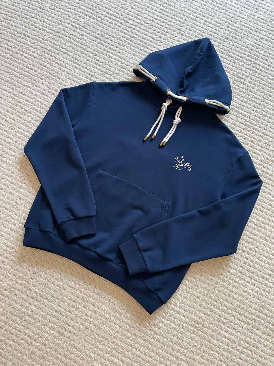 Louis Vuitton Men's And Women's Spring/fall Fashion Casual Hooded Pullover Solid Color Logo Print Drawstring Hoodie Sweatshirt #79211