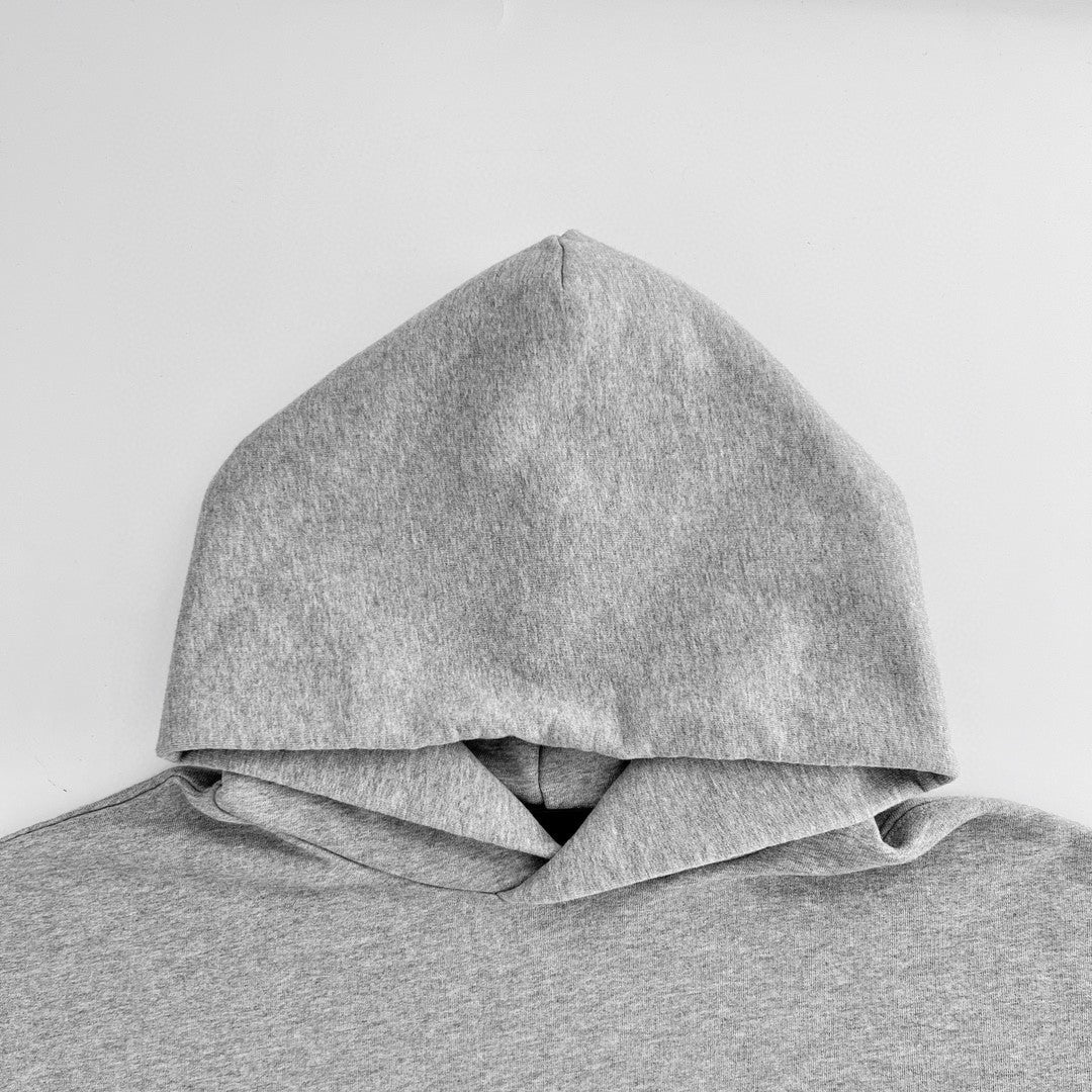 Balenciaga Men's Spring and Autumn Gray Letter Logo Printed Hooded Long Sleeve Sweatshirt Pullover #73489