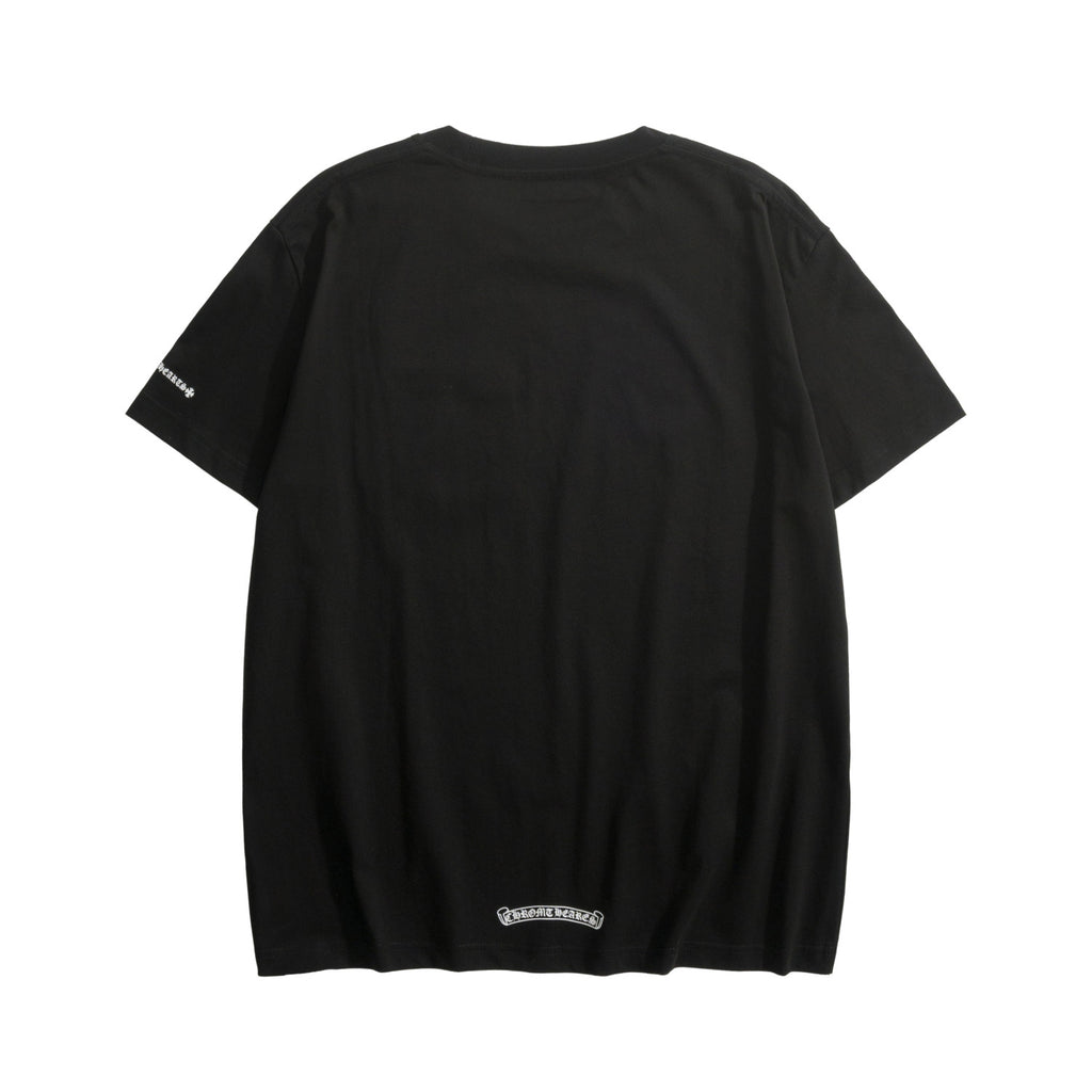 Chrome Hearts Men's Summer Solid Color Round Neck Cotton Casual Short Sleeve T-Shirt #75623