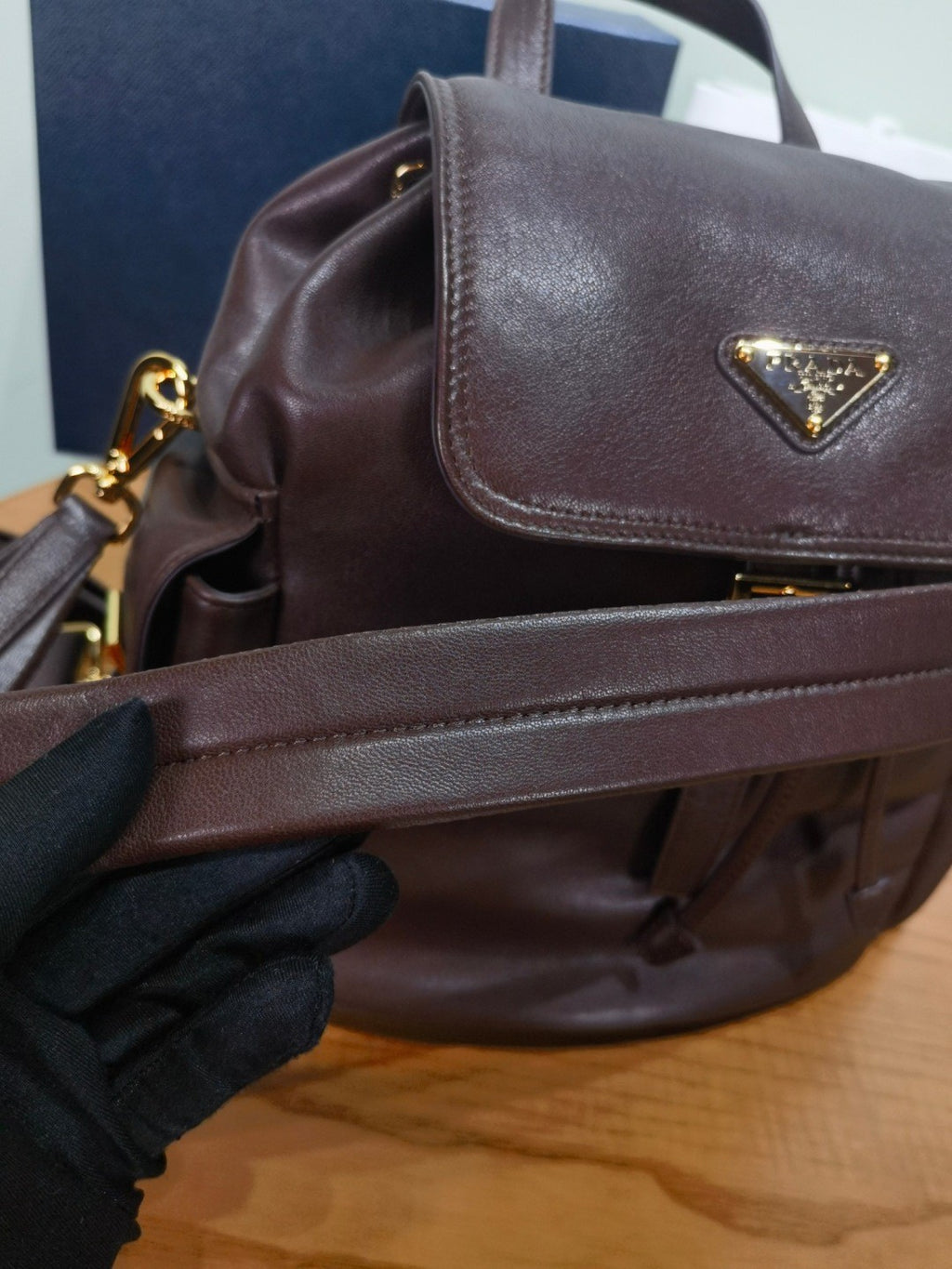 Prada Autumn/Winter 2025 Explore Collection Nappa Leather Backpack Shoulder Bag 1BZ080 Bags #82541A