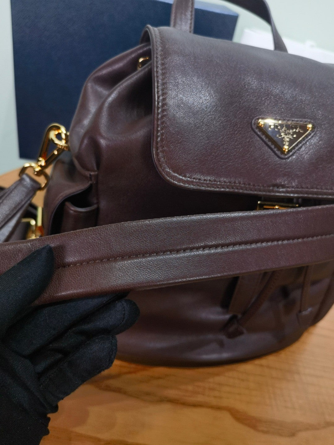 Prada Autumn/Winter 2025 Explore Collection Nappa Leather Backpack Shoulder Bag 1BZ080 Bags #82541A
