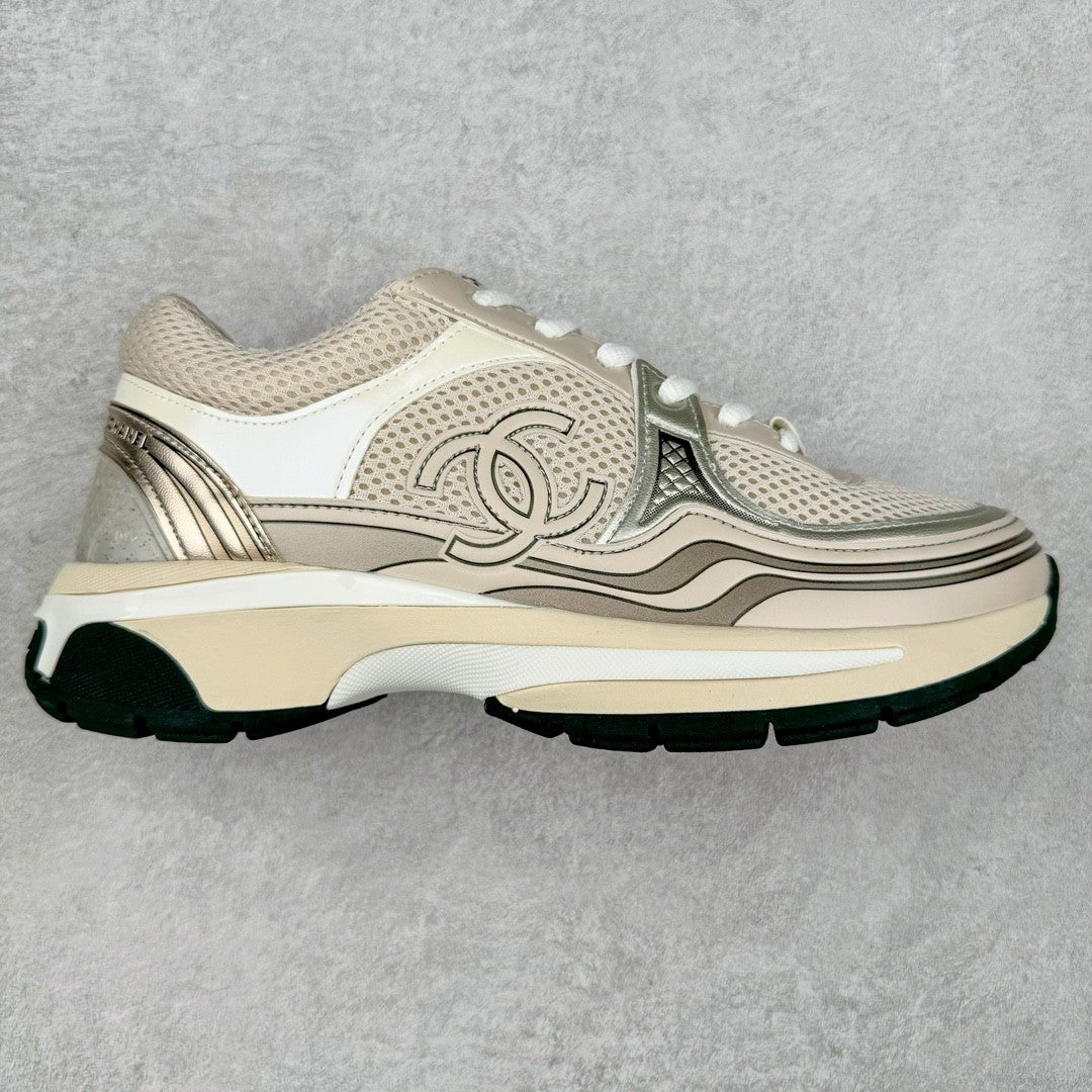 Chanel Women's Early Spring Vacation Clash Breathable Mesh Fashion Sneakers Trendy Logo Strappy Casual Shoes Sole Thickness:3.5cm #81435