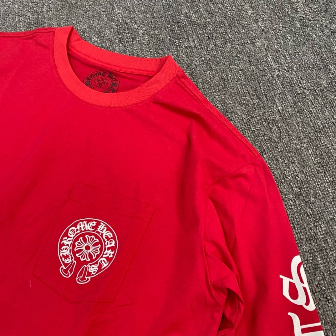 Chrome Hearts Men's Spring/Summer Solid Color Long Sleeve T-Shirt #73551