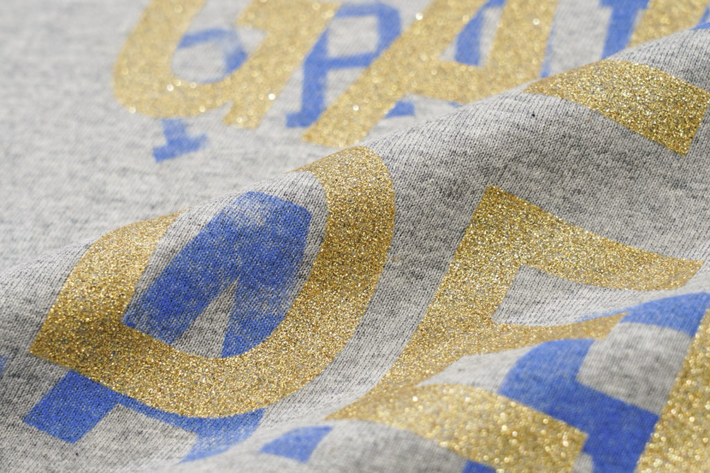 Gallery Dept. X LA Rams Vintage Heather Grey Tee Men's and Women's Summer Grey Letter Round Neck Short Sleeve T-Shirt #99261