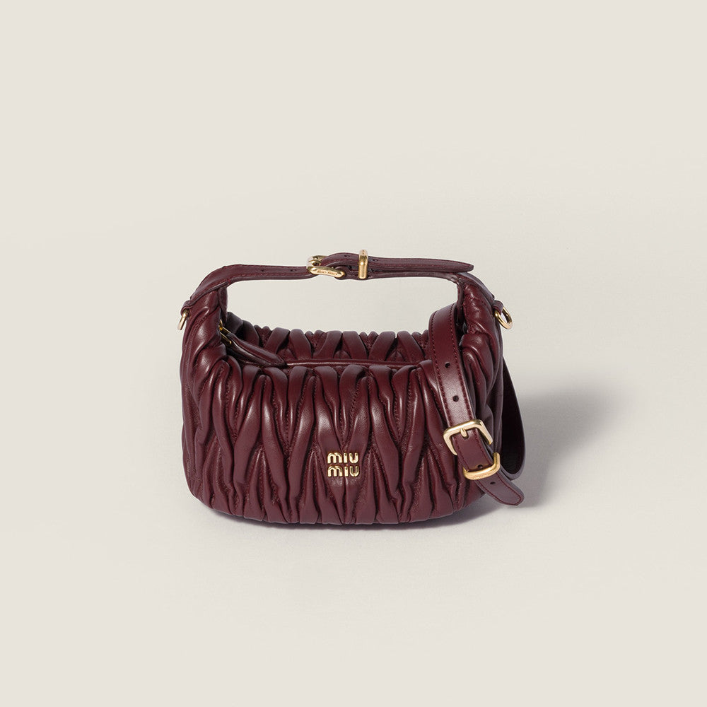 MiuMiu Matelassé Nappa Soft Leather Makeup Bag Black #334668