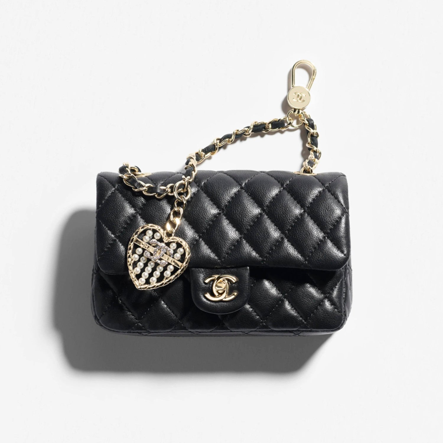 Chanel Women's Solid Color Chain Strap Flap Leather Mini Pendant Bag Bags AP4760-B21223-U0509 #77494