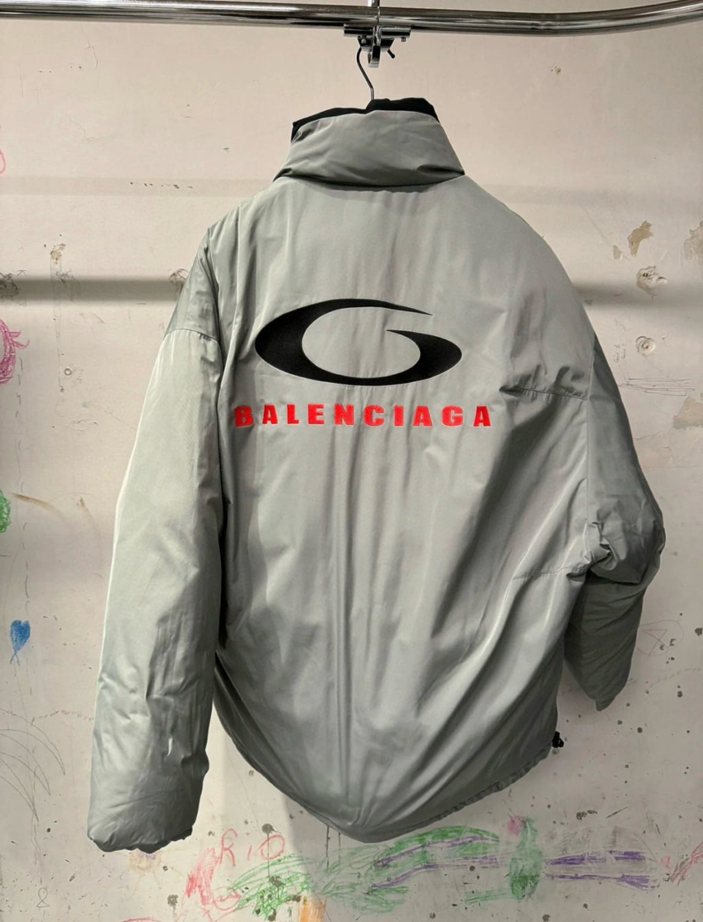 Balenciaga 25FW Men'S And Women'S Double-Sided Embroidered Cotton Clothing Coat Jacket #333182