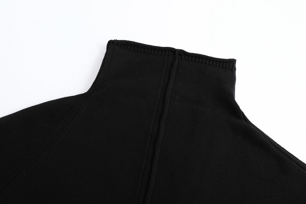 Dries Van Noten DVN Men's Spring And Autumn Winter Zipper Stand up Collar Knitted Solid Color Long Sleeve Sweater Ngvp #2552