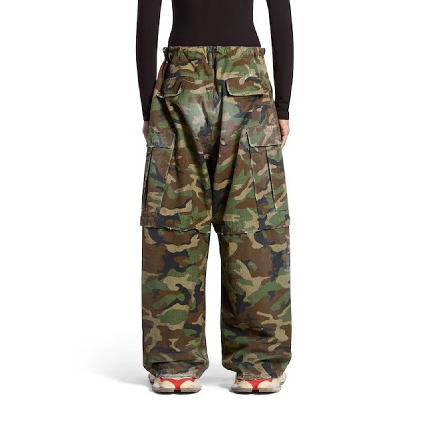 Balenciaga Men's Spring And Autumn Retro Old Camouflage Work Pants Detachable Baggy Jeans High Street Fashion Straight Casual Pants Ngvp #1183