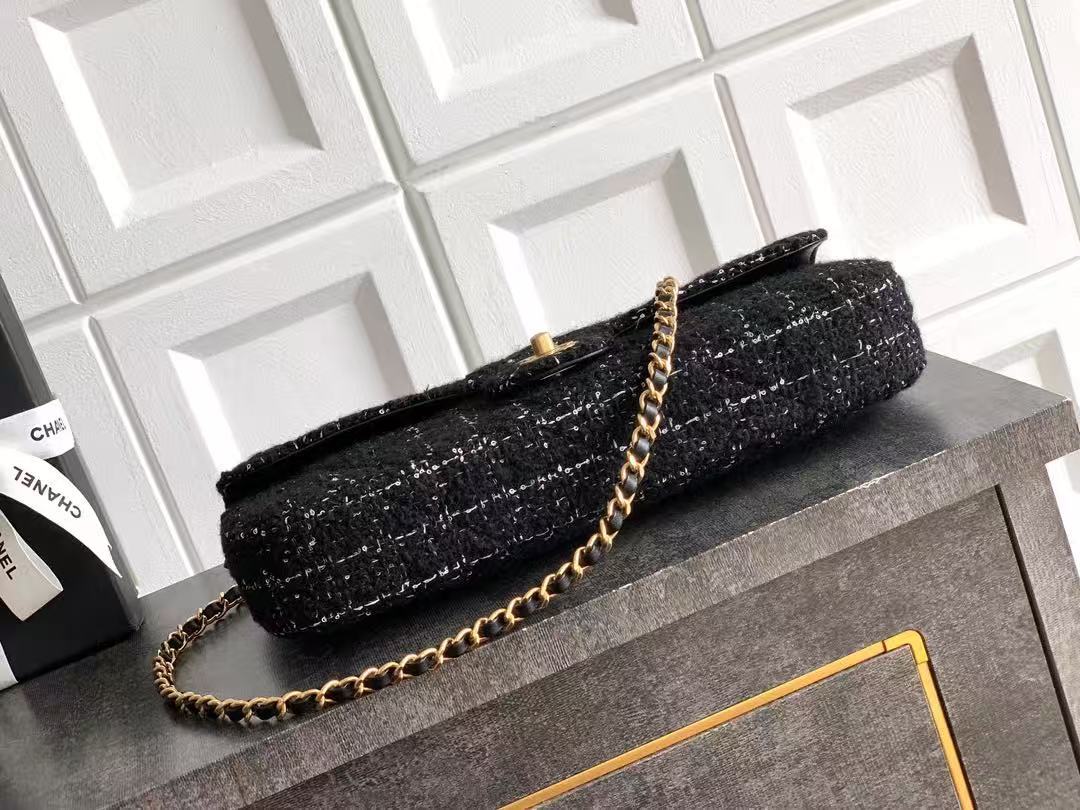 Chanel Tweed Handle Flap Bags Tote Bag Fashionable And Versatile Evening Clutch Luxurious Women's Handbag #82445A