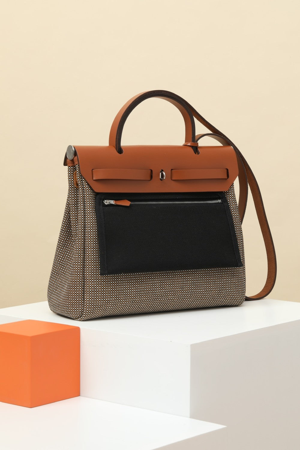 Hermes Women's Classic Fashion Solid Color Leather Saddle Buckle Lock Military Canvas Travel Tote Shoulder Bag Bags HB310180 #79122