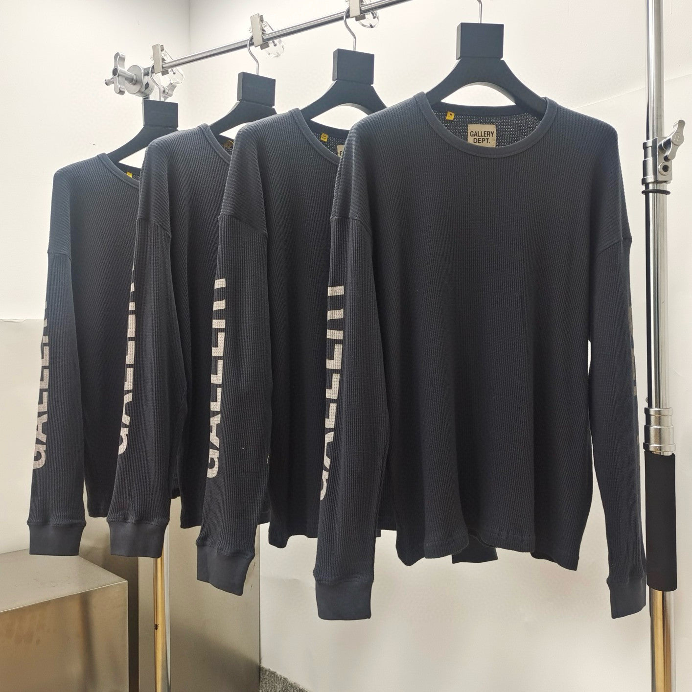 Gallery Dept Men's and Women's Spring and Autumn Letters Retro Washed Round Neck Cotton Pullover Long Sleeve Knit Sweater #99262