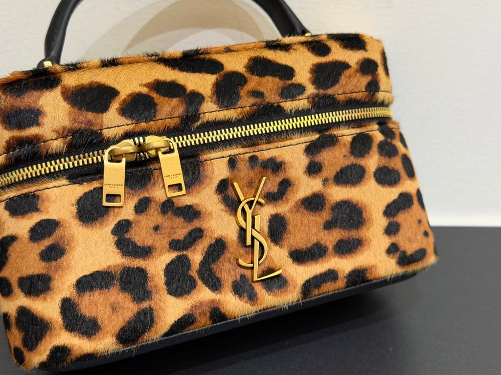 Saint Laurent GABY vanity bag in pony hair leather in Brown #336879