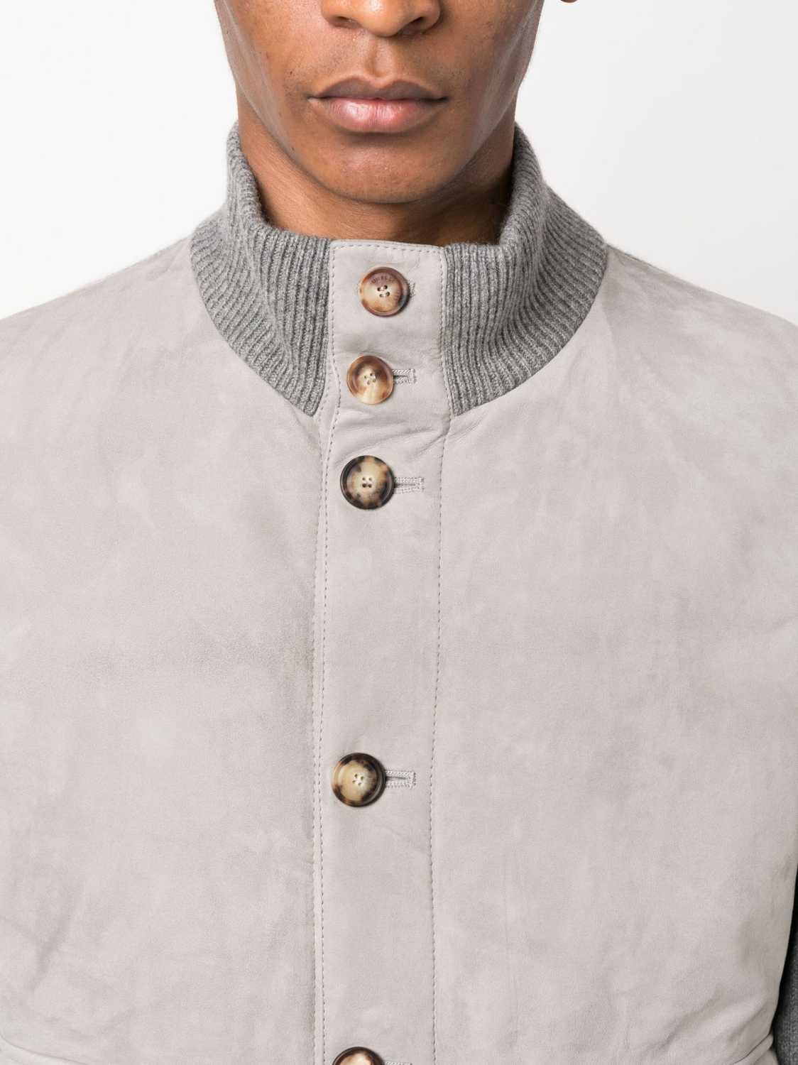 Brunello Cucinelli Men's Fall And Winter Suede Wool Knit Patchwork Jacket Single-breasted Fashion Casual Gentleman Jacket Ngvp #9113