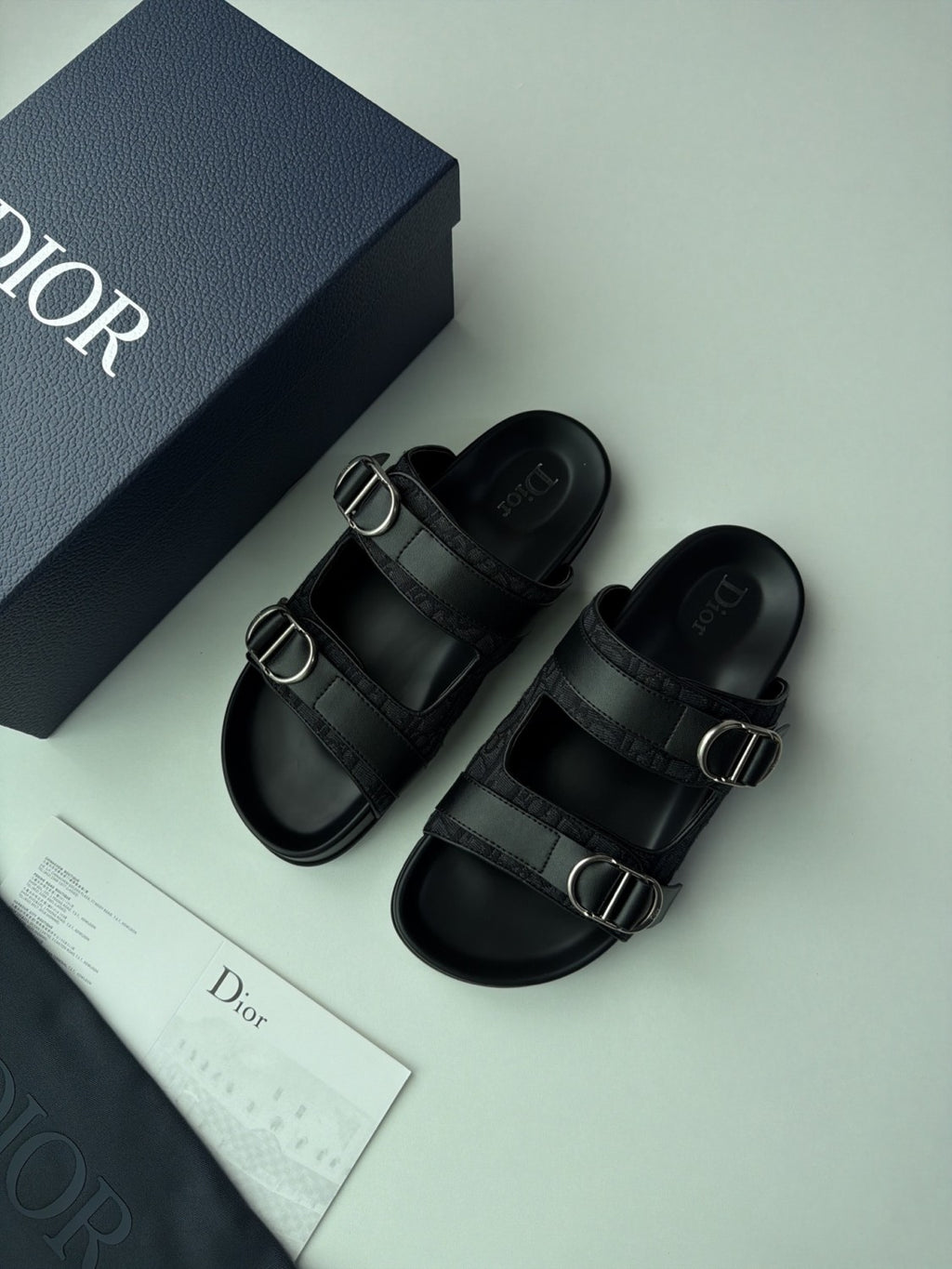 DIOR Dior Aqua Sandal Beige and Black Dior Oblique Jacquard #382615
