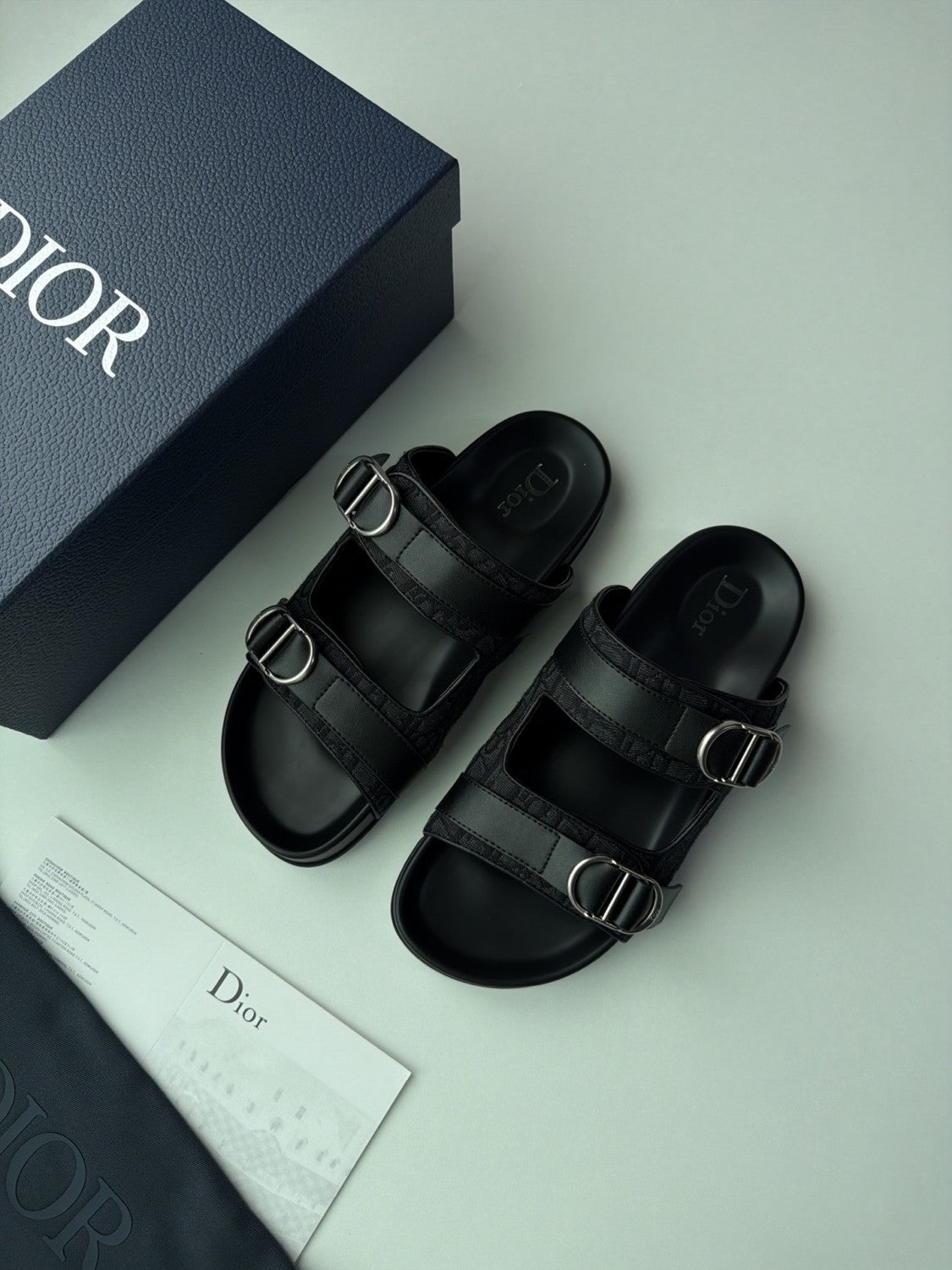 DIOR Dior Aqua Sandal Beige and Black Dior Oblique Jacquard #382615