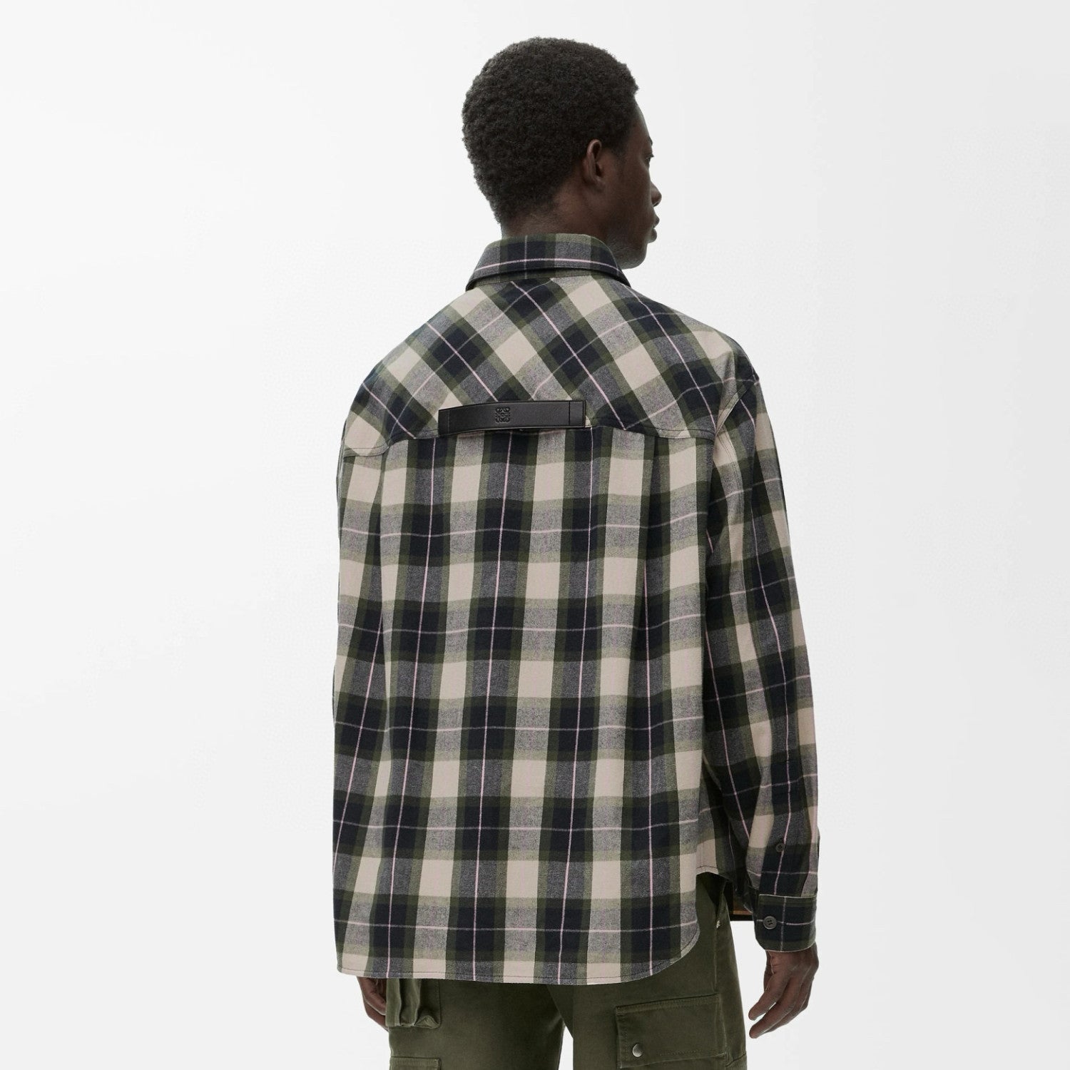 Loewe Men's And Women's Spring/Fall Fashion Casual Checkered Collared Single Breasted Long Sleeve Shirt #78827